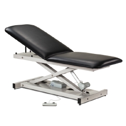 Table Power Exam Table Open Base Power Foot Operated Height Adjustment with Pneumatic Backrest by Clinton Industries  ID 80200